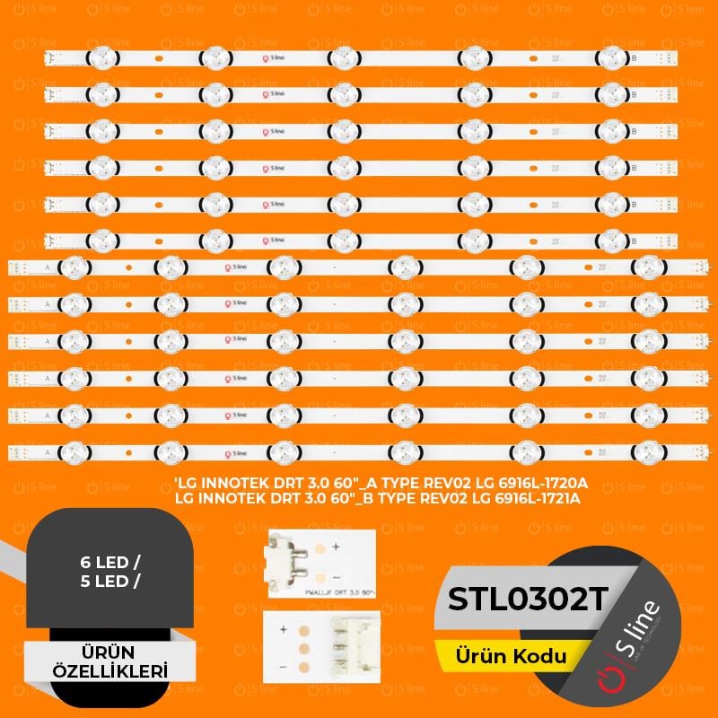 SLine Tv BackLight LG INNOTEK DRT 3.0 60''_A + B TYPE REV02 Tv Led Bar