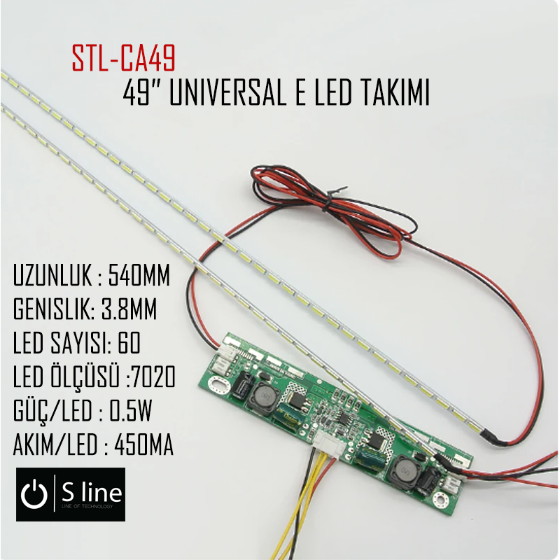Sline 49'' Universal E-LED Takımı Sürücü Dahil