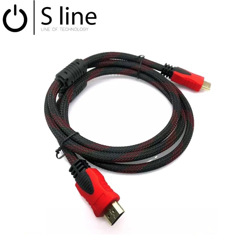 Sline 3m HDMI Kablo V1.4 Erkek-Erkek Örgülü Kablo - 