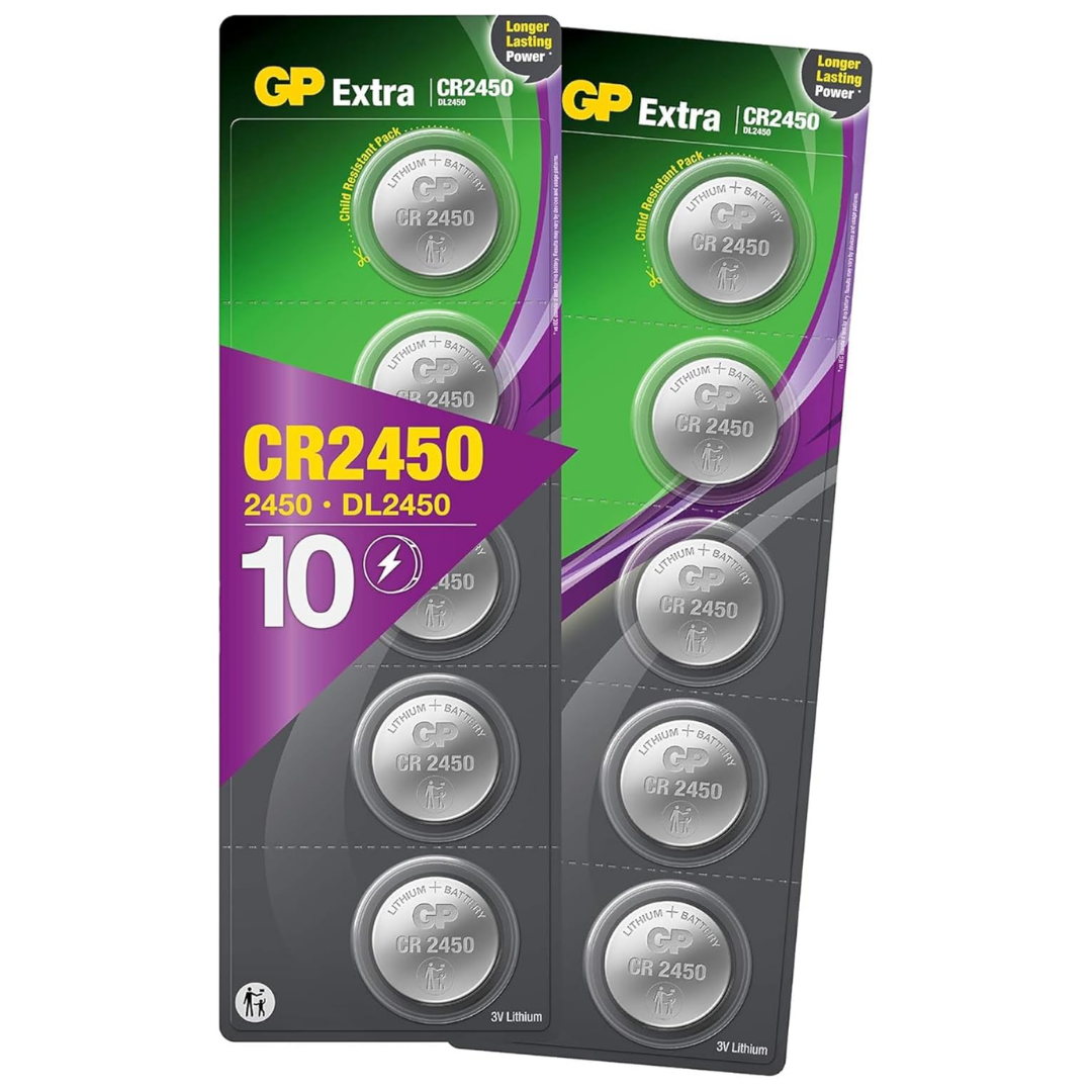 GP Batteries Extra CR2450 Lityum Düğme Pil 3V (10'lu Kart)