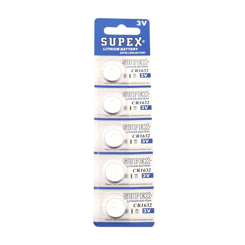 Supex CR1632-C5 3V Lityum Düğme Pil 5'li Paket