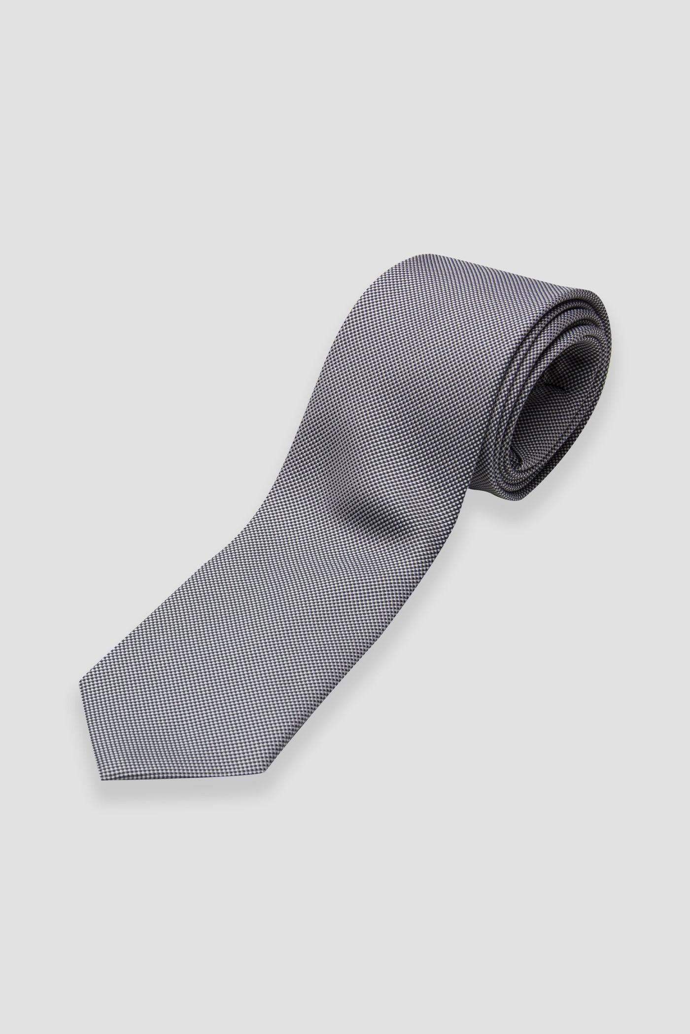 Abbate Kravat 8 cm Mikrofiber Polyester Açık Gri Erkek Desenli Kravat