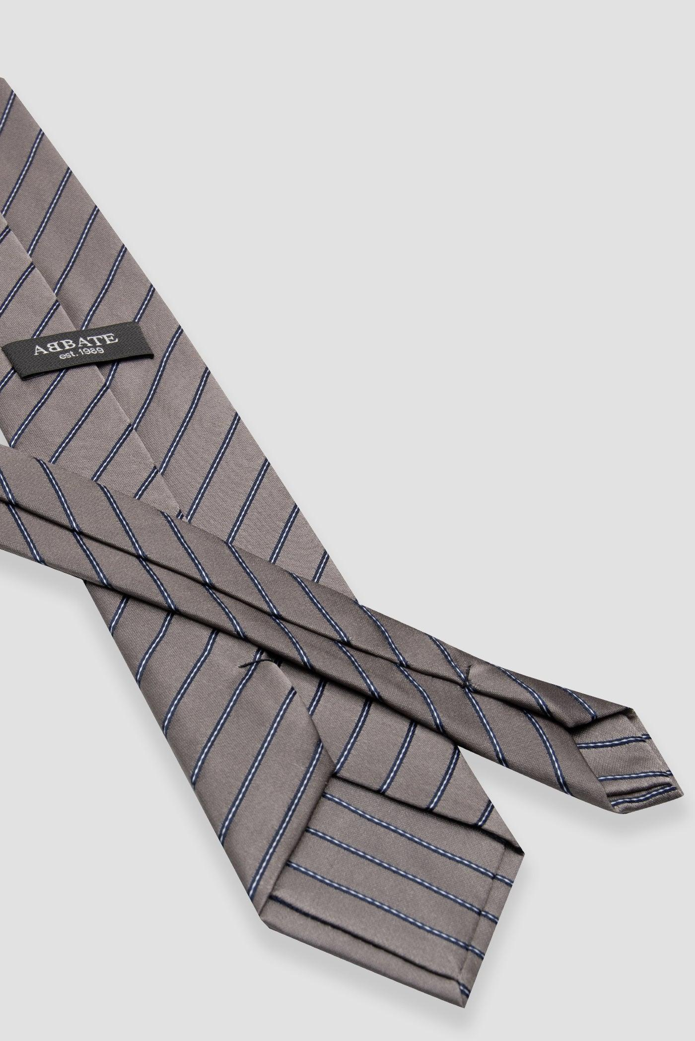 Abbate Kravat 8 cm Mikrofiber Polyester Sarı Erkek Çizgili Kravat