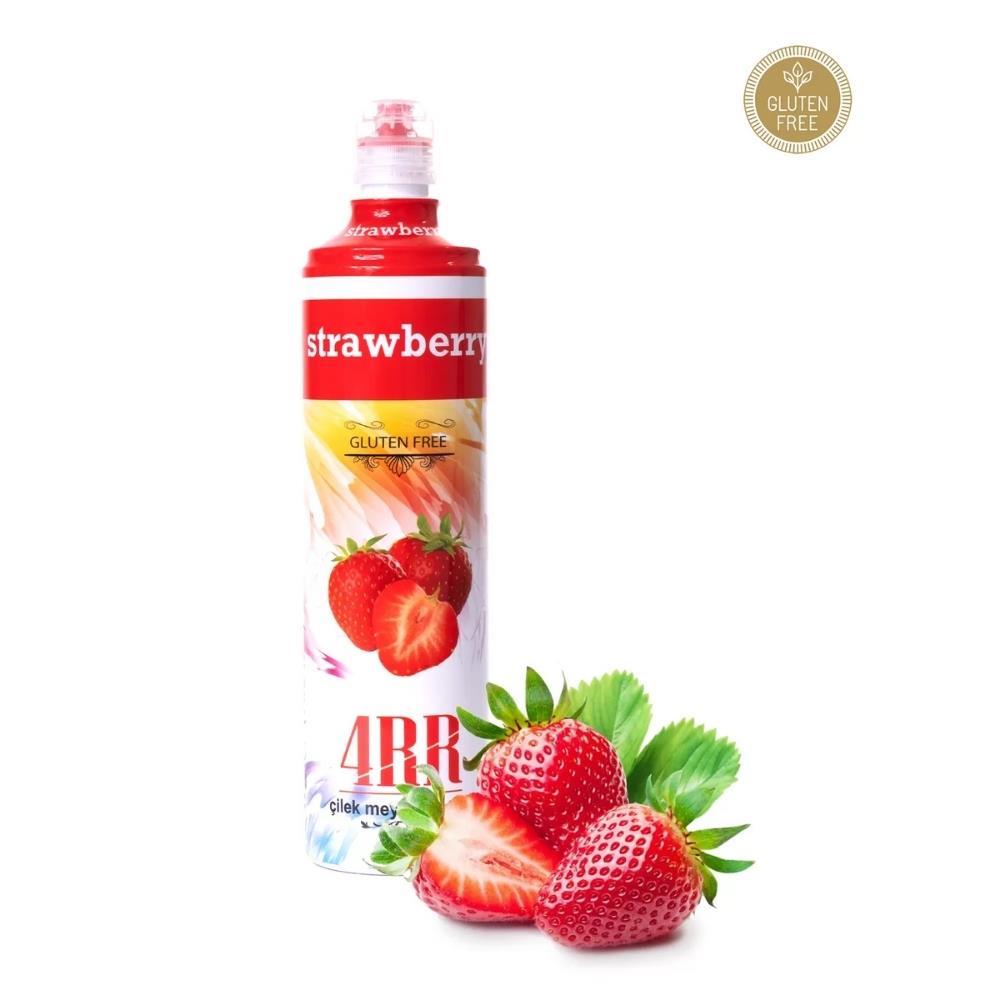 4RR Çilek Meyve Püresi – Doğal, Katkısız, Glutensiz Lezzet, 750 ml