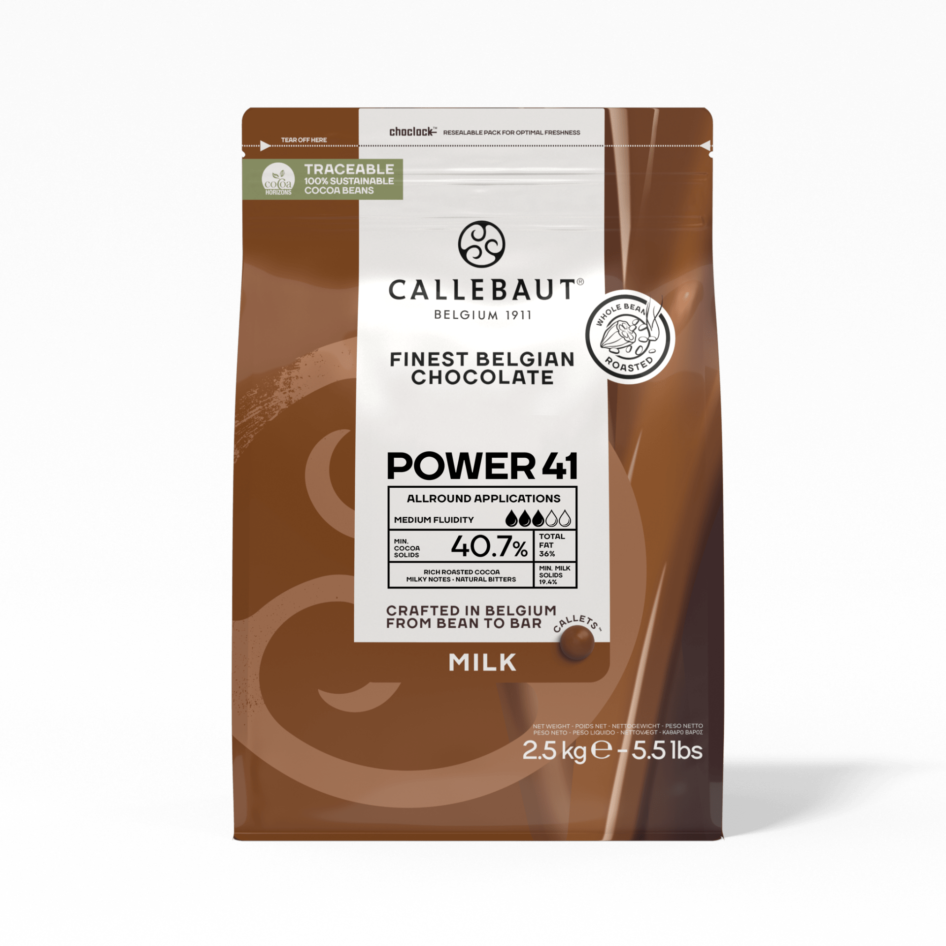 Callebaut Power 841 Sütlü Drop Çikolata 2,5 Kg