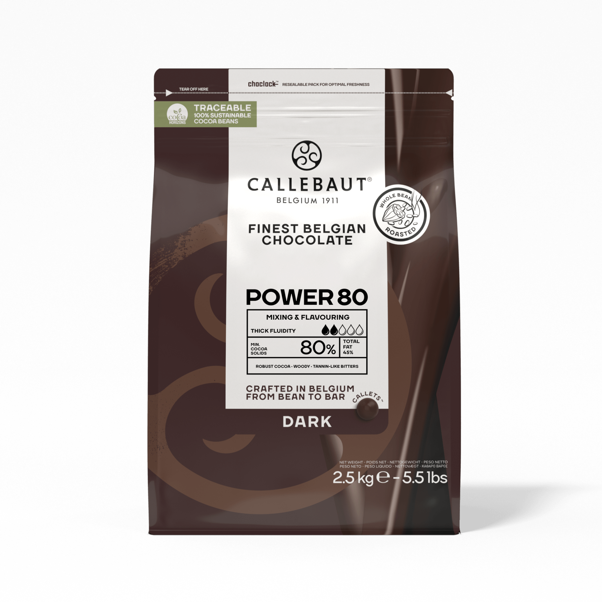 Callebaut Power80 Yoğun Bitter Drop Çikolata 2,5 Kg