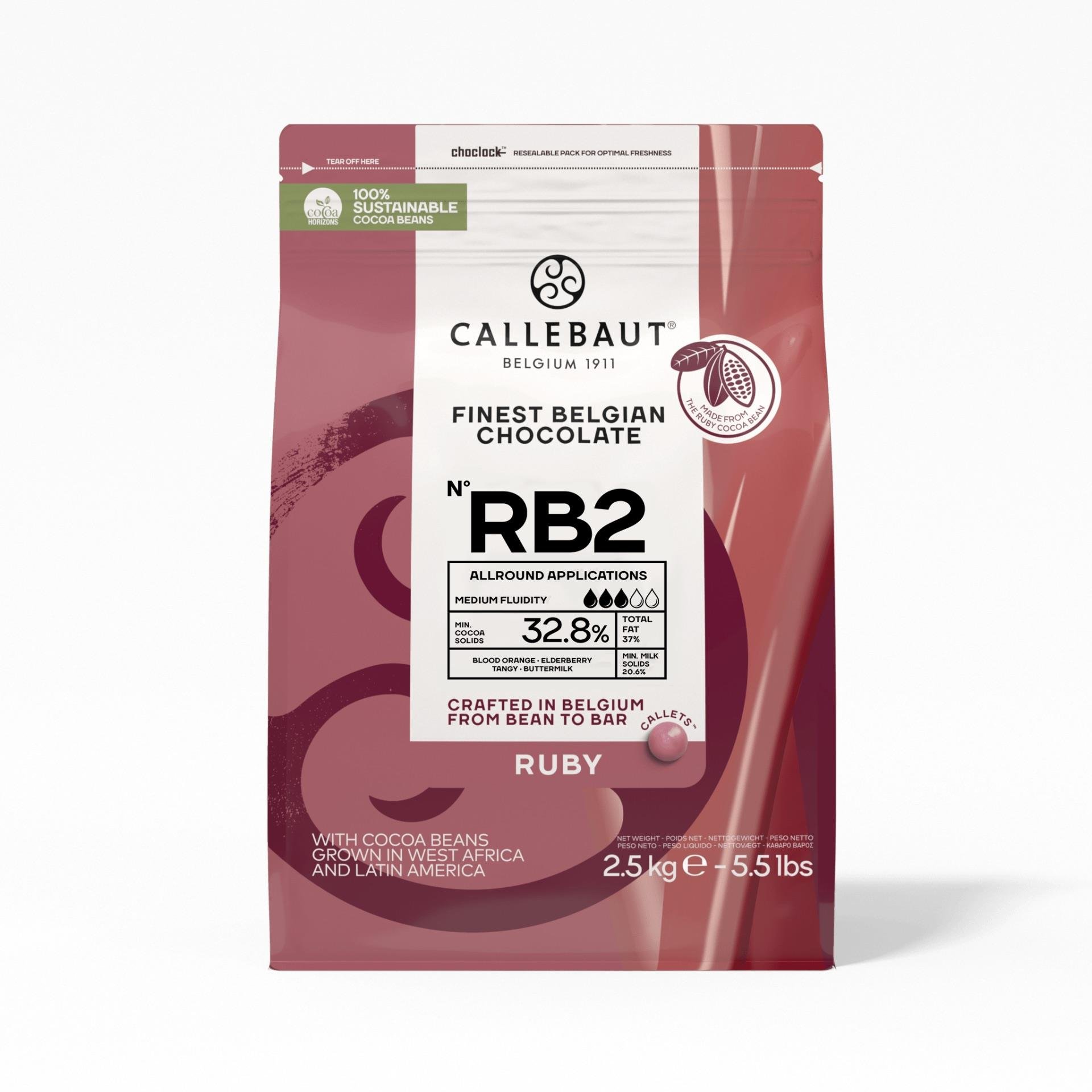 Callebaut Ruby 2 Drop Çikolata 2,5 Kg