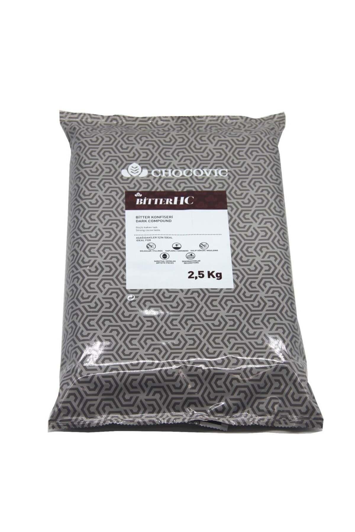 Chocovic Konfiseri Bitter Blok 2.5 Kg