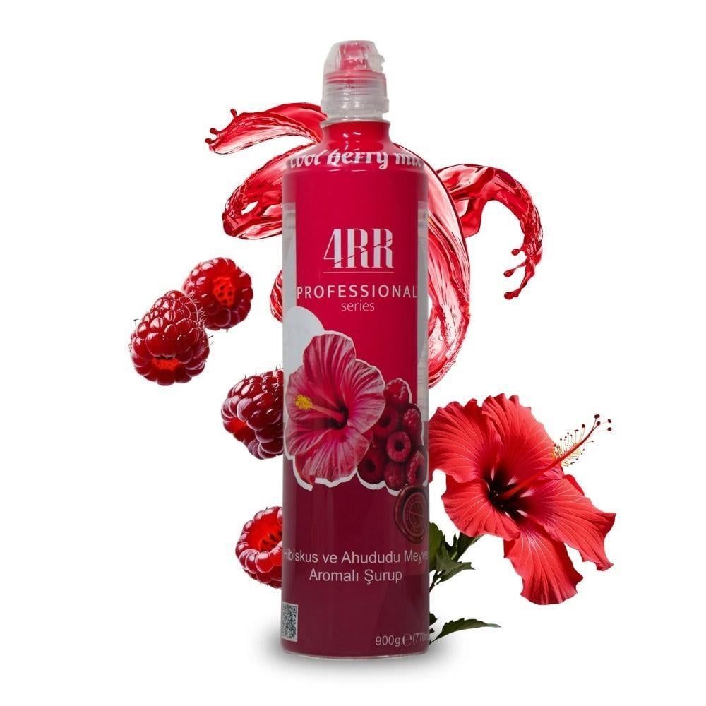 Hibiskus ve Ahududu Aromalı Tropikal İçecek & Kokteyl Şurubu 750 ml