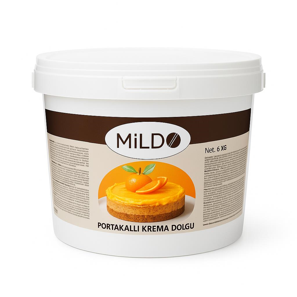 Mildo Portakallı Krema Dolgu 6 Kg - Pasta ve Tatlılar İçin Dolgu Kreması