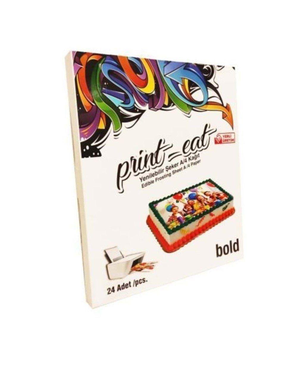 Print - Eat Yenilebir Resim Baskı Kağıdı Bold (Kalın) 24'lü