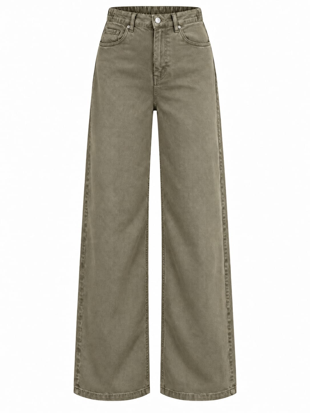 Adora Haki Beli Lastikli Tensel Jean