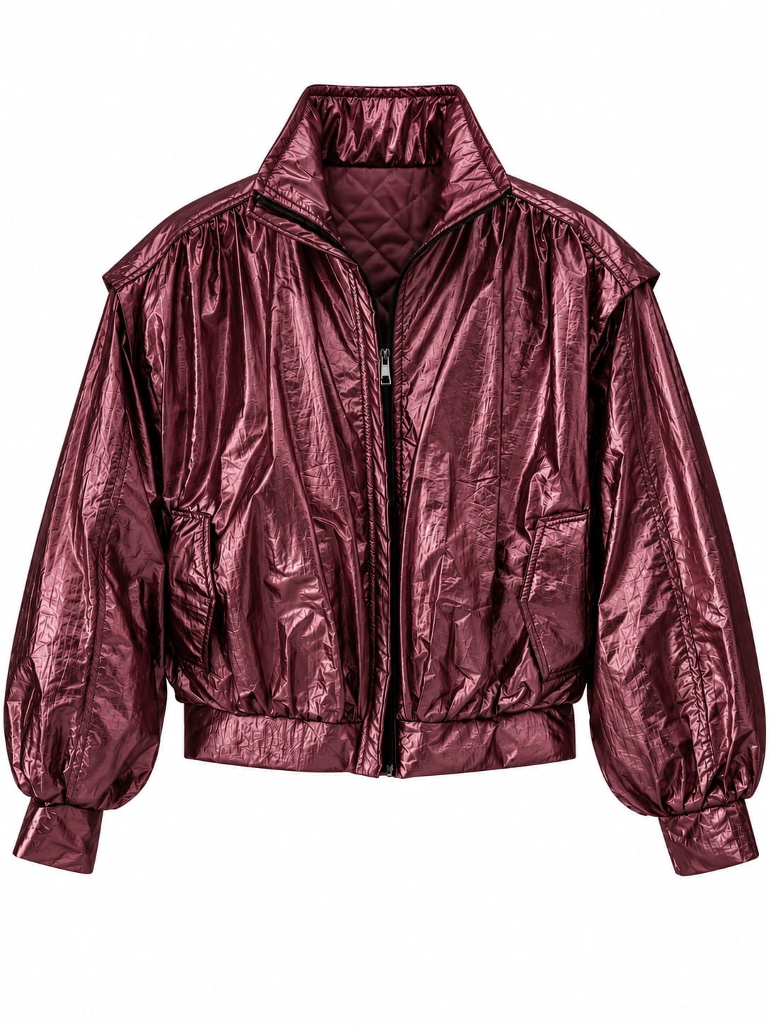 Glamor Bordo Marka Muadil Parlak Mont