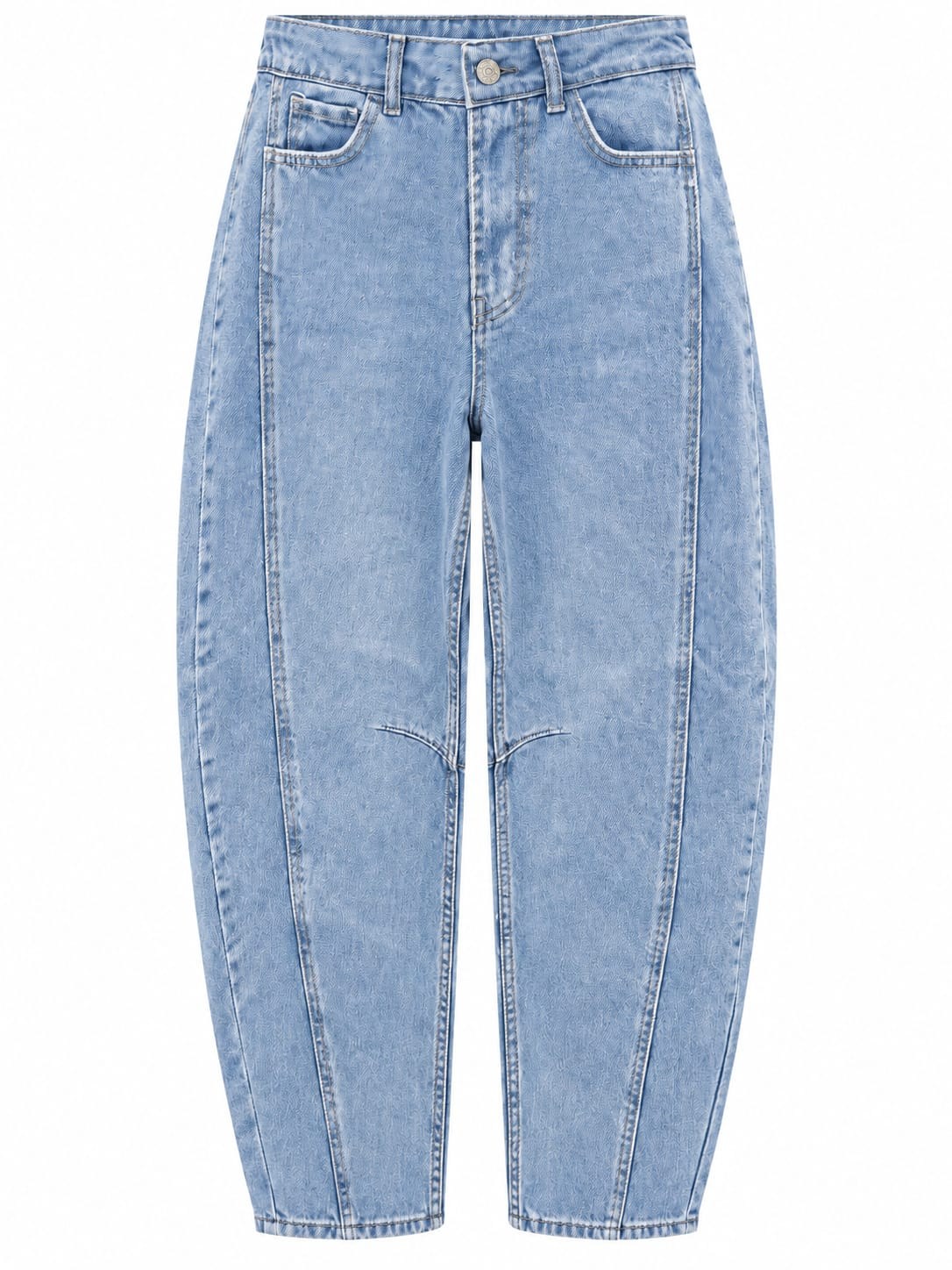 Sovira Buz Mavi Barrel Jean