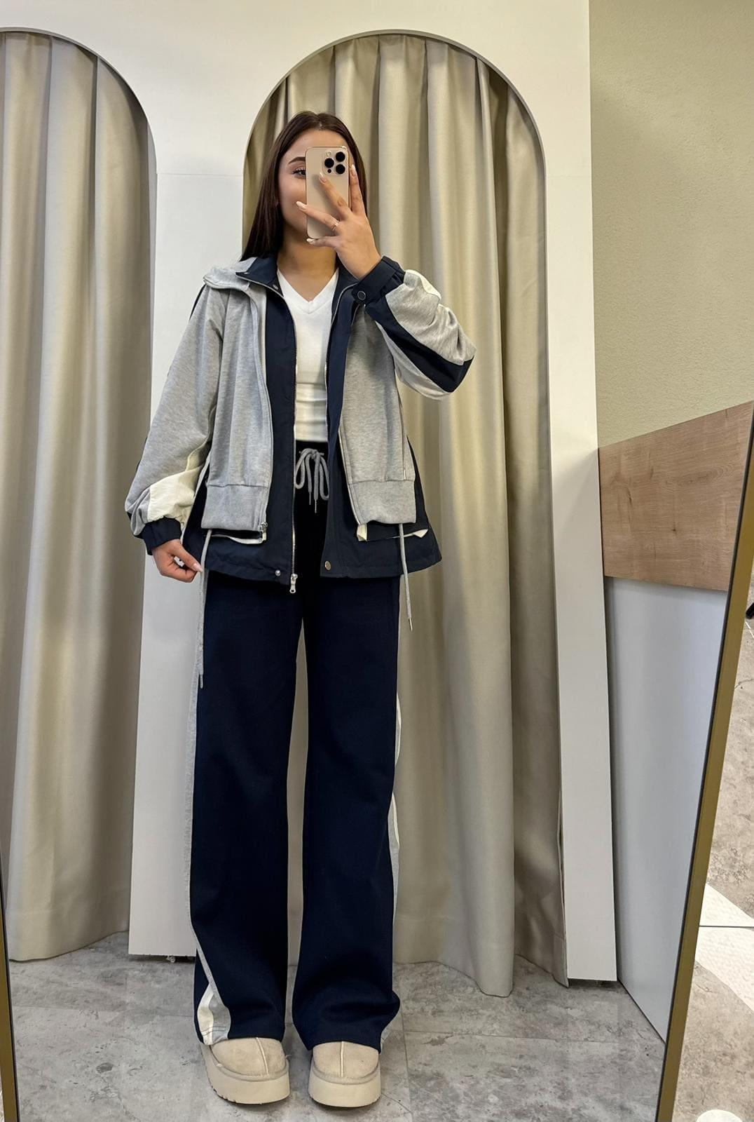 Twst Model Garnili Takım Gri