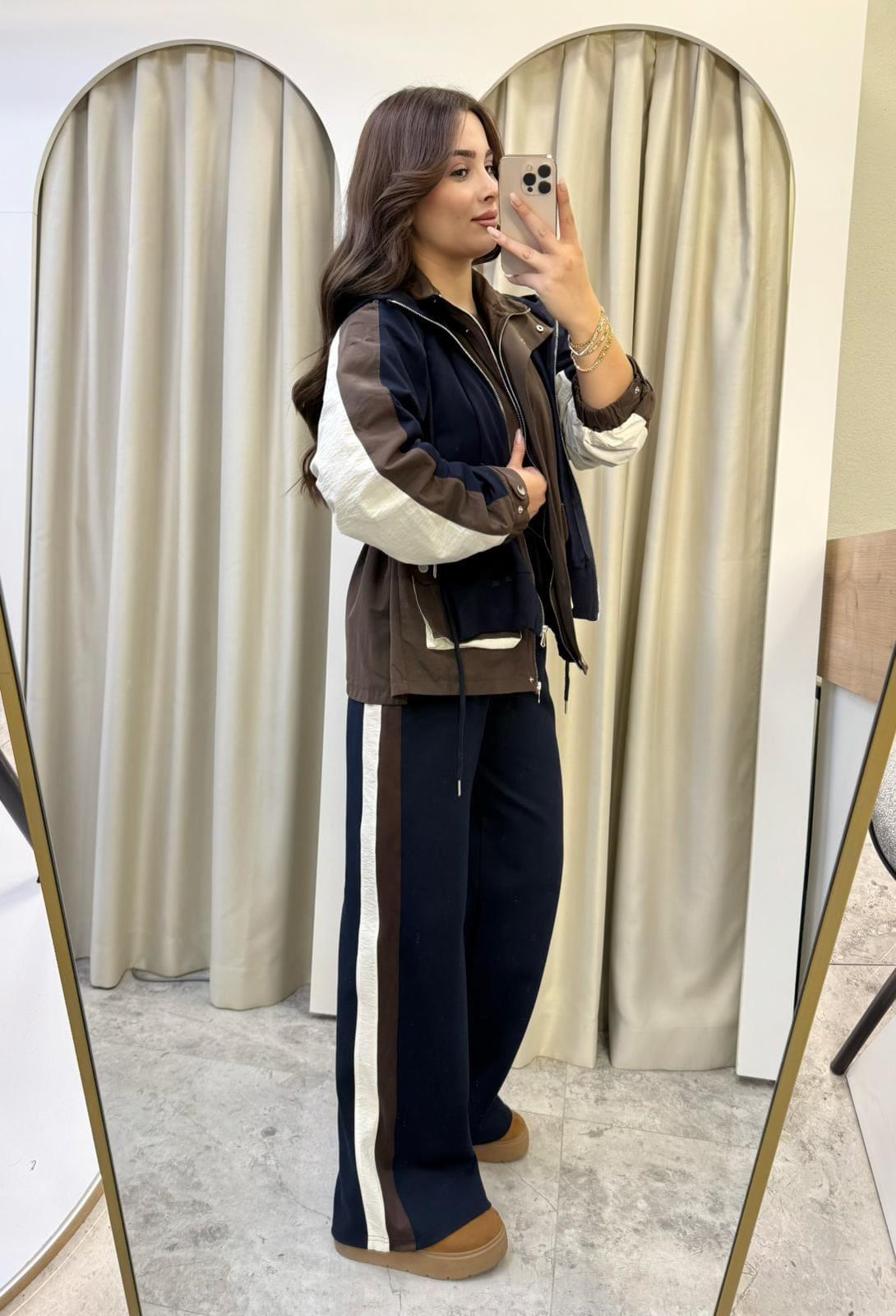 Twst Model Garnili Takım Kahve