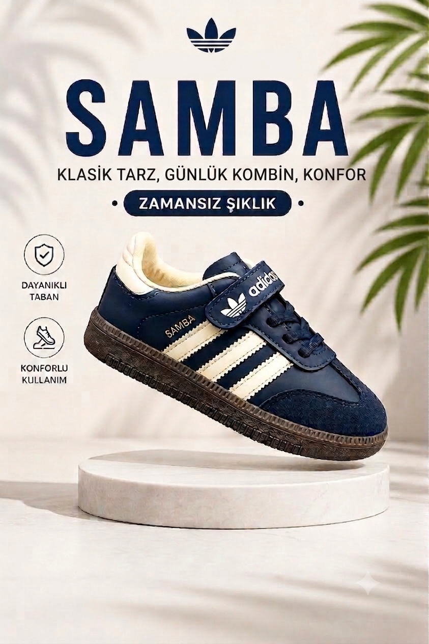 Adidas Samba Çocuk Günlük Spor Ayakkabı-Lacivert