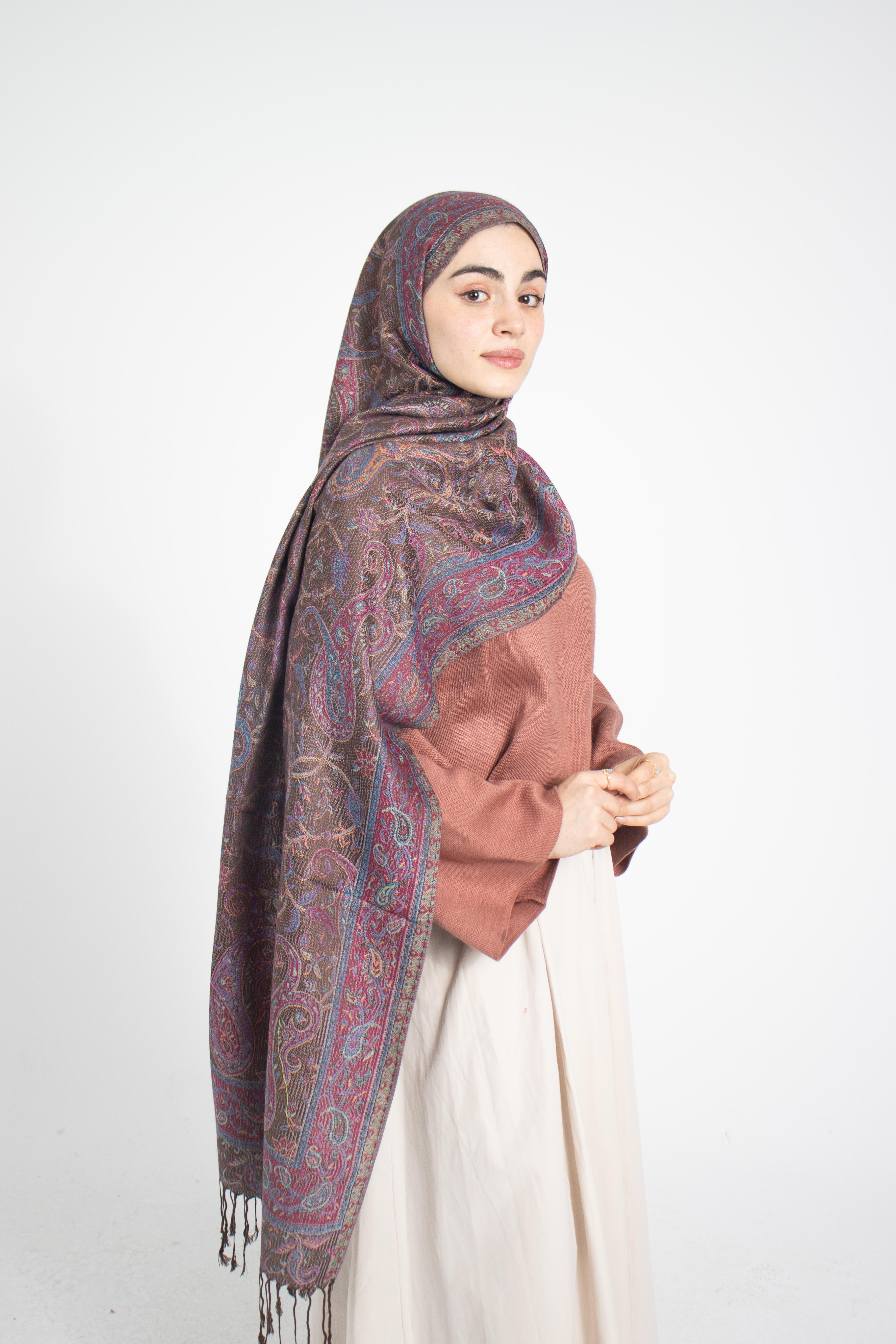 Cashmere Collection - Brown / Dokuma Kaşmir Şal