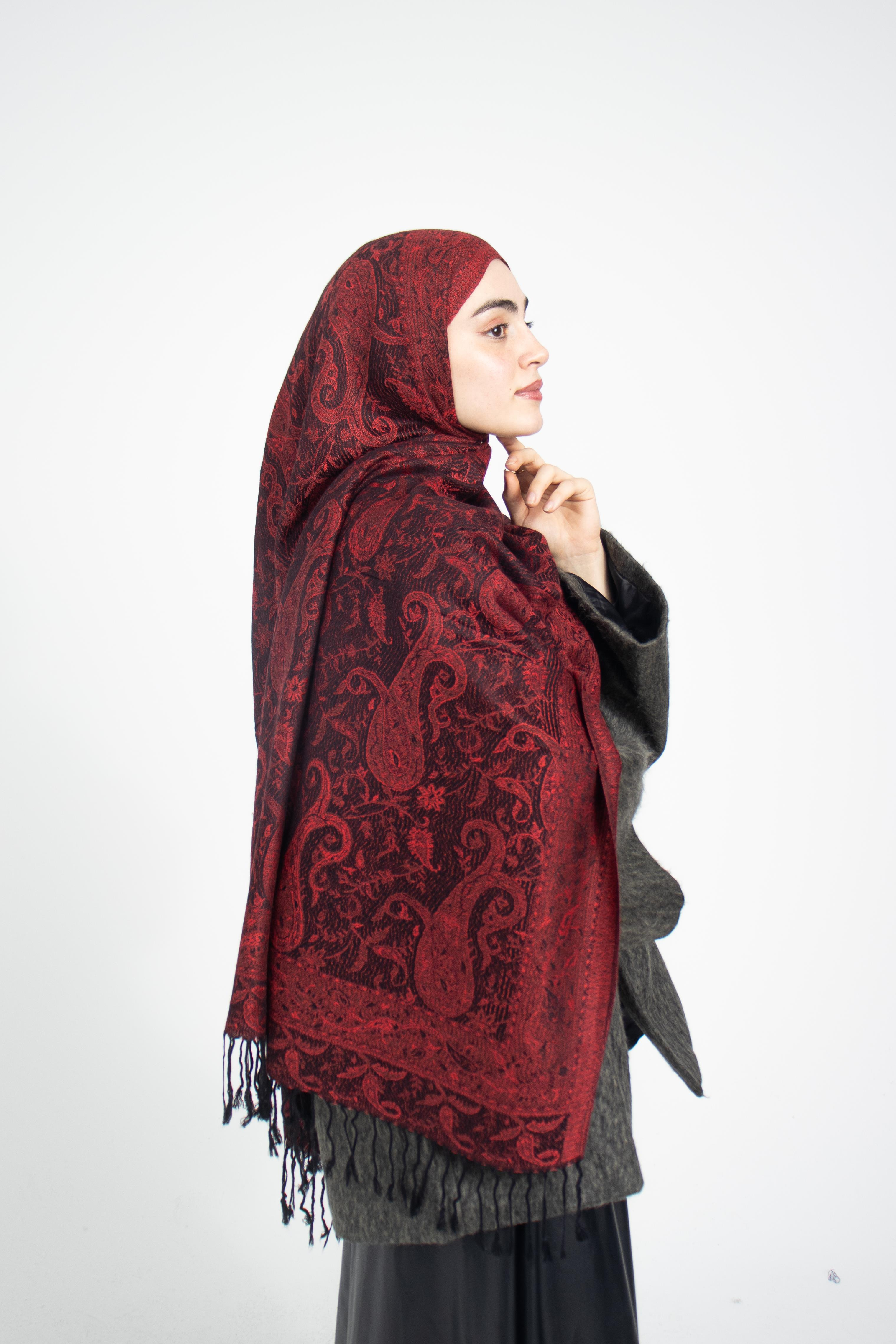 Cashmere Collection - Nar / Dokuma Kaşmir Şal