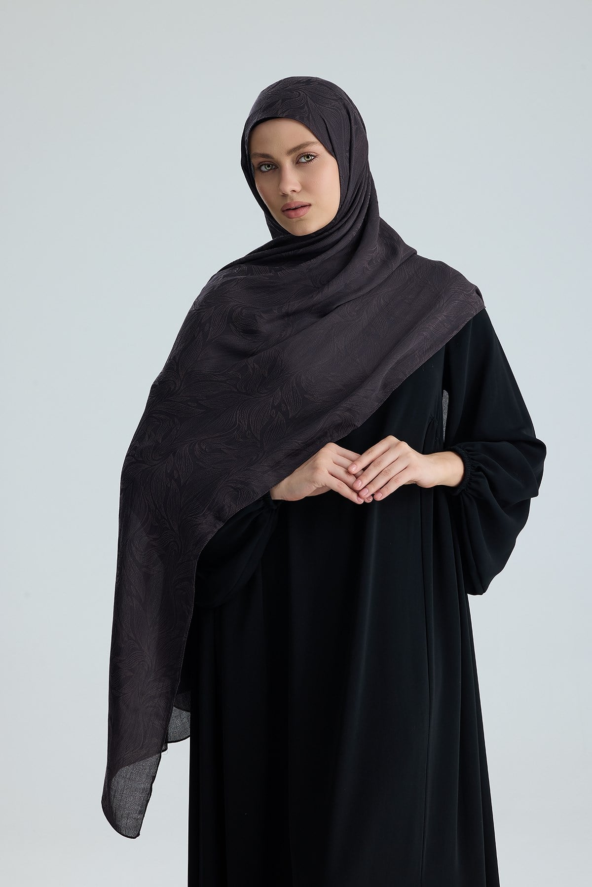 Lace of Leaves Collection- Smoky Quartz / Floş Pamuk Şal