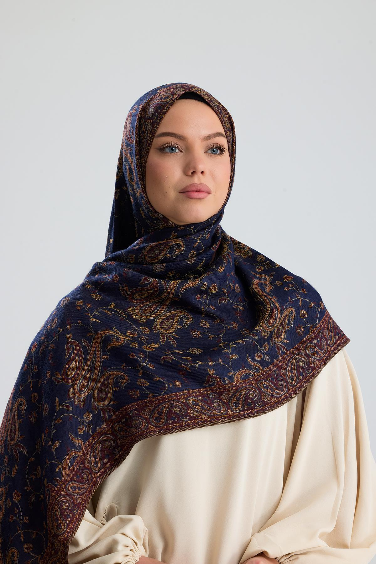 Royale Passage Serisi - Sultan's Ink - Cashmere Collection / Dokuma Kaşmir Şal