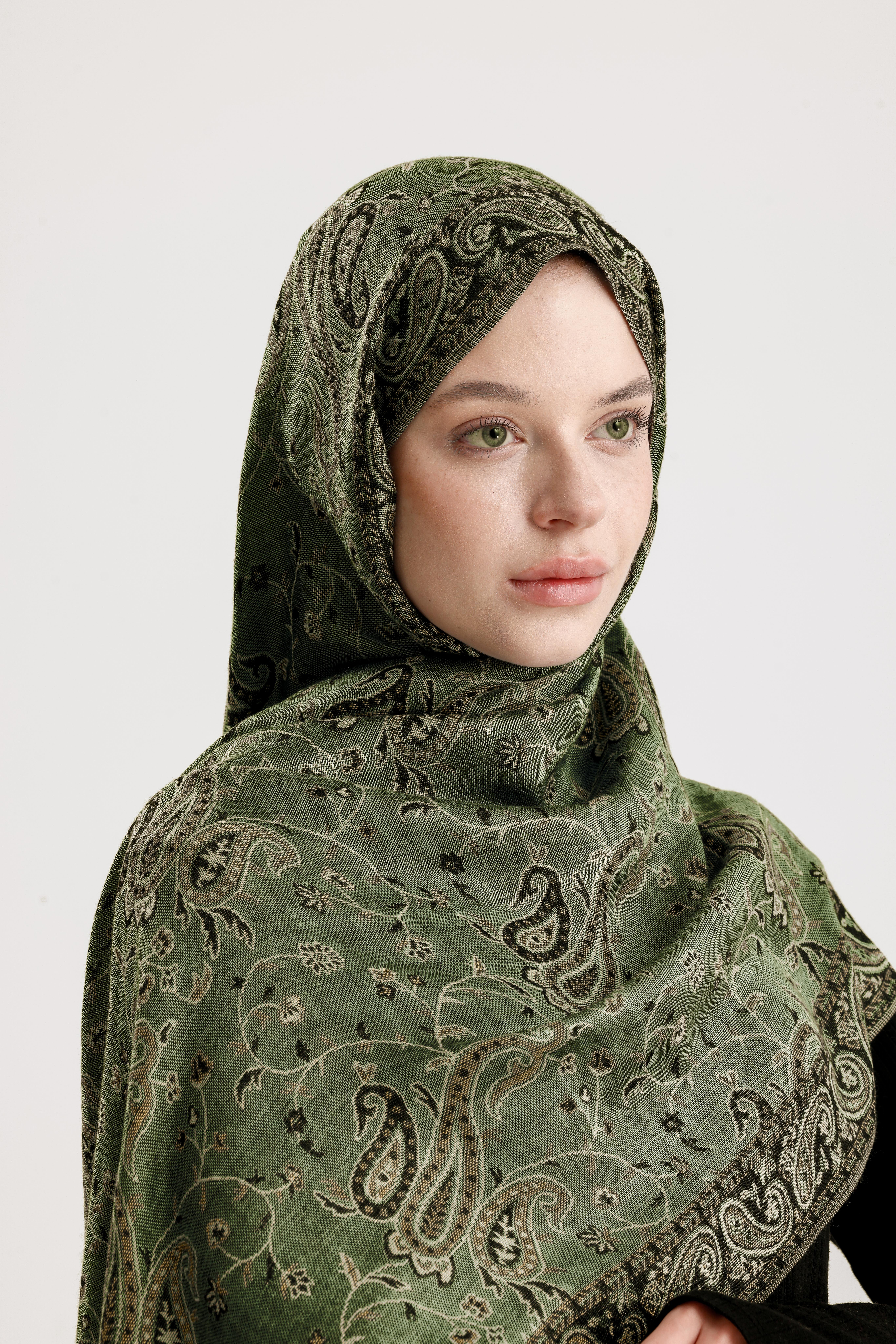 Royale Passage Serisi - Windy Forest - Cashmere Collection / Dokuma Kaşmir Şal