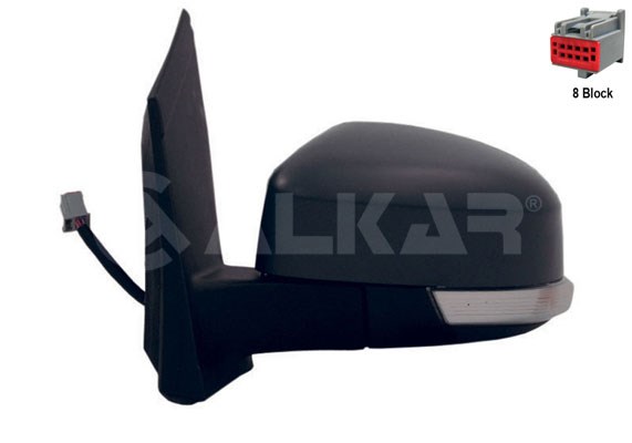 ALKAR 6125401 | Dış Dikiz Aynası Sol Elektrikli Isıtmalı Astarlı Asferık (6 Pin) Ford Focus II (Da) 2004-2011