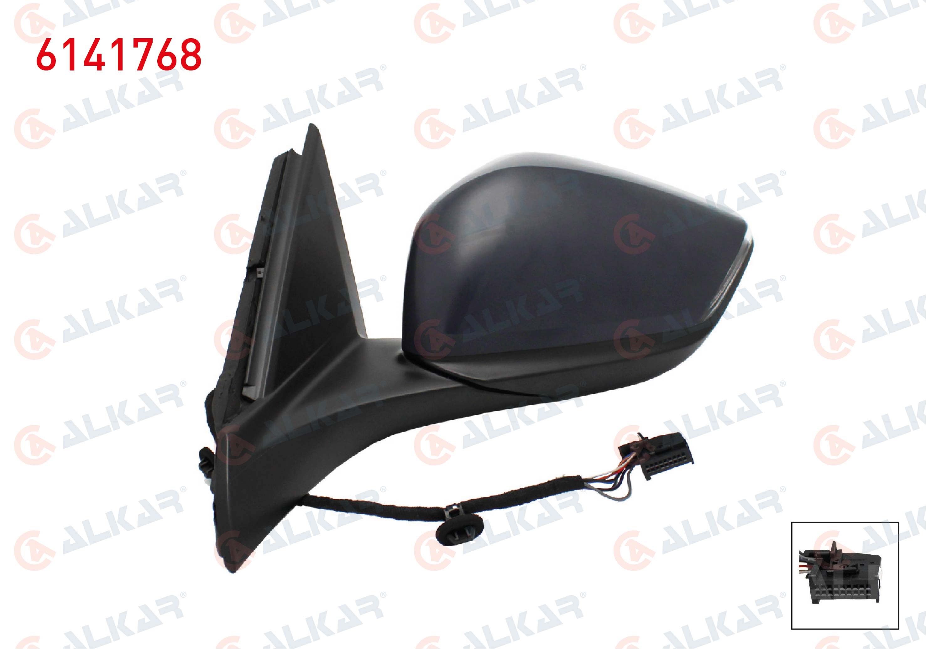ALKAR 6141768 | Dış Dikiz Aynası Sol Elektrikli Isıtmalı Sinyalli 8 Pin Opel Astra L 2021-/ Peugeot 308 III 2021-/ 308 Sw III 2021 -