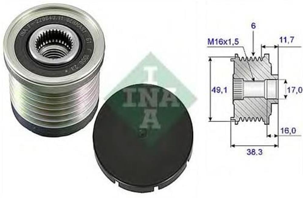 ALTERNATÖR KASNAĞI RENAULT LAGUNA II (01-)-MEGANE II-III (08-)-TRAFIC II (06-)-MASTER II (06-) 1.9DCI