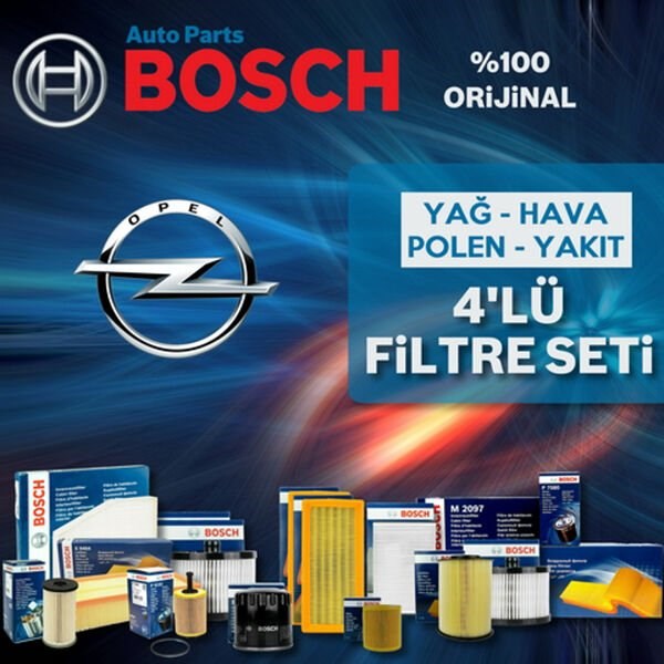 Bosch Opel Vectra B 2.0 16V Filtre Bakım Seti 1997-2002 4NP