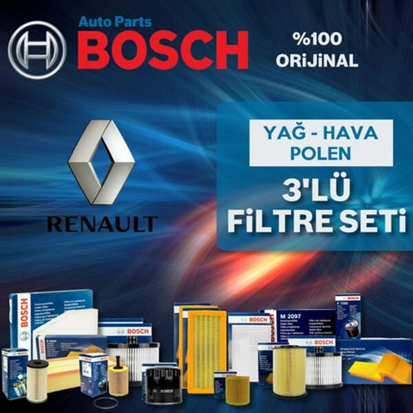 Bosch Renault Megane 2 1.5 Dci Filtre Bakım Seti 2002-2009 3NP