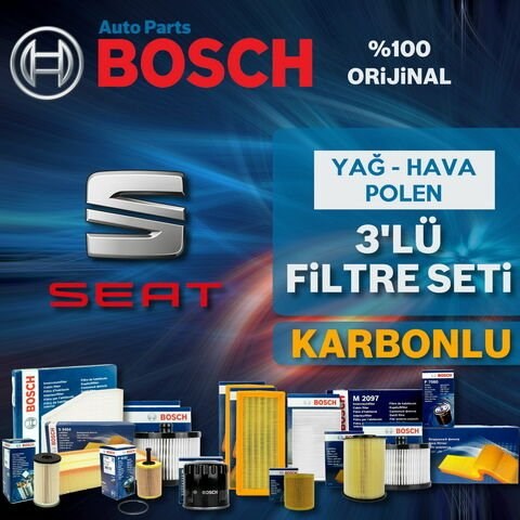 Bosch Seat Leon 1.6 Tdi Filtre Bakım Seti 2013-2019 3KP CLH-CRK-CXX-DDY-DGT