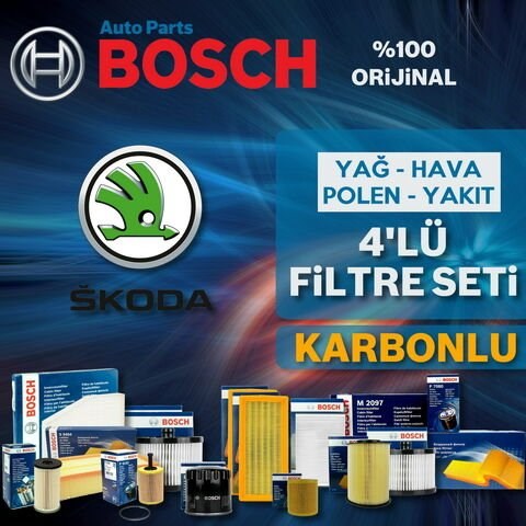 Bosch Skoda Yeti 1.6 Tdi Filtre Bakım Seti 2012-2015 4KP CAY