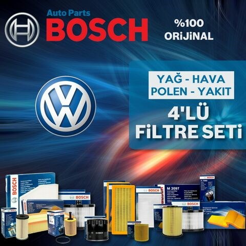 Bosch VW Polo 1.4 Benzin Filtre Bakım Seti 2001-2008 4NP AUB-BBZ-BBY-BKY-AUA