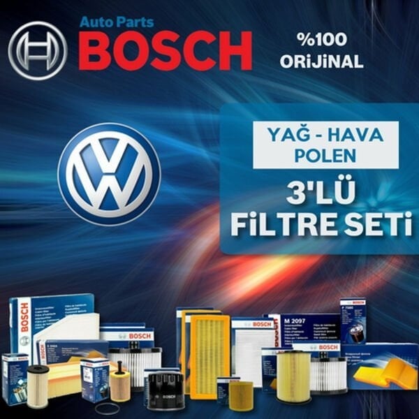 Bosch VW Polo 1.6 Tdi Filtre Bakım Seti 2009-2014 3NP CAY-CLN