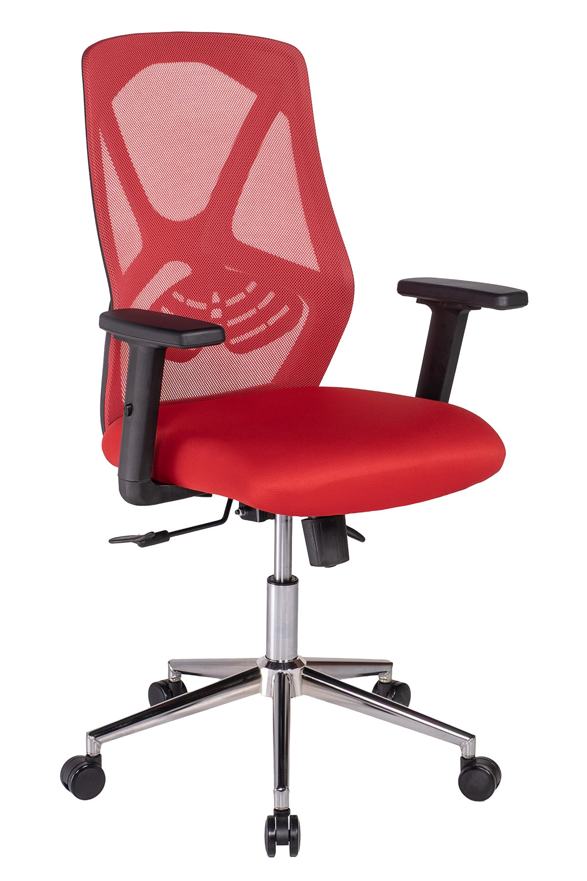 Ofisbazaar Dolphin Siyah Fileli Çalışma Koltuğu | Ergonomik Şef ve Toplantı Koltuğu Kırmızı