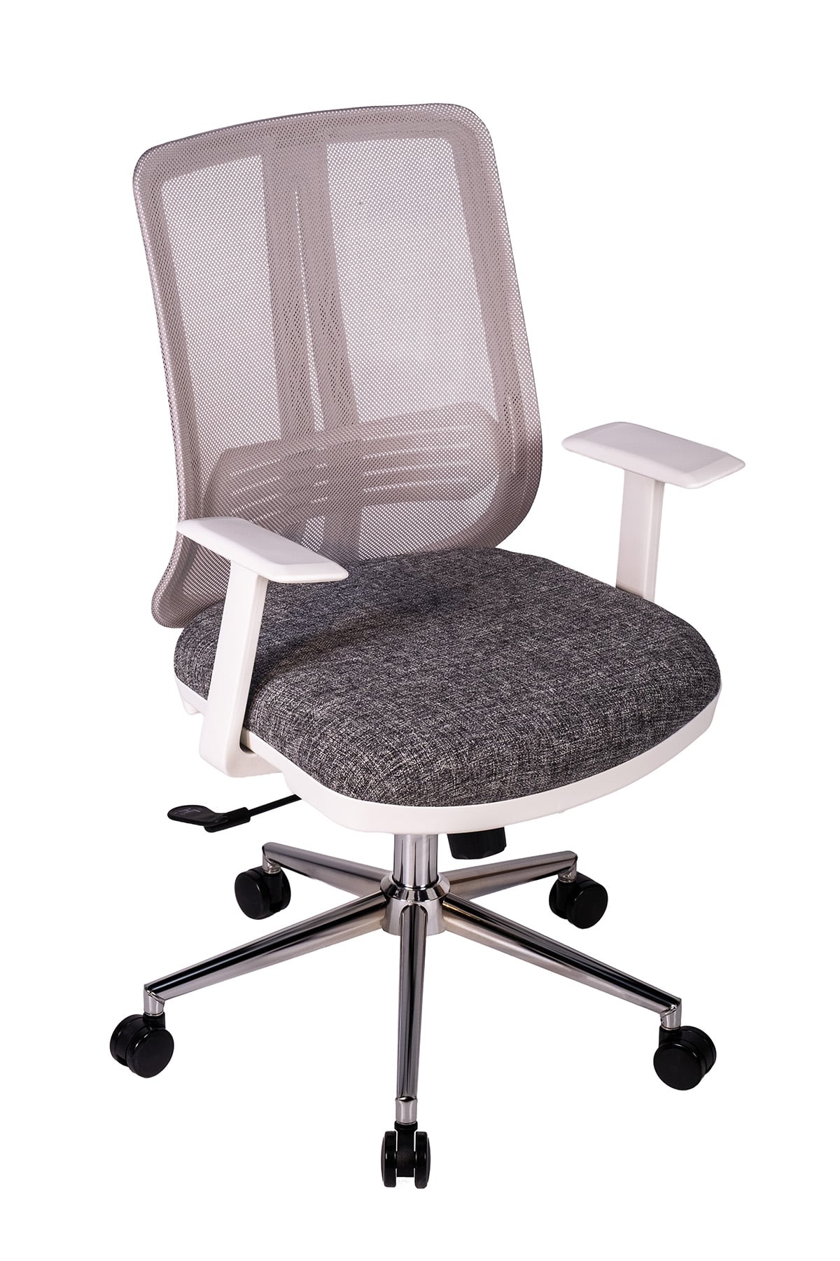 Ofisbazaar UP Beyaz Fileli Çalışma Koltuğu | Ergonomik Şef ve Toplantı Koltuğu Desenli Gri