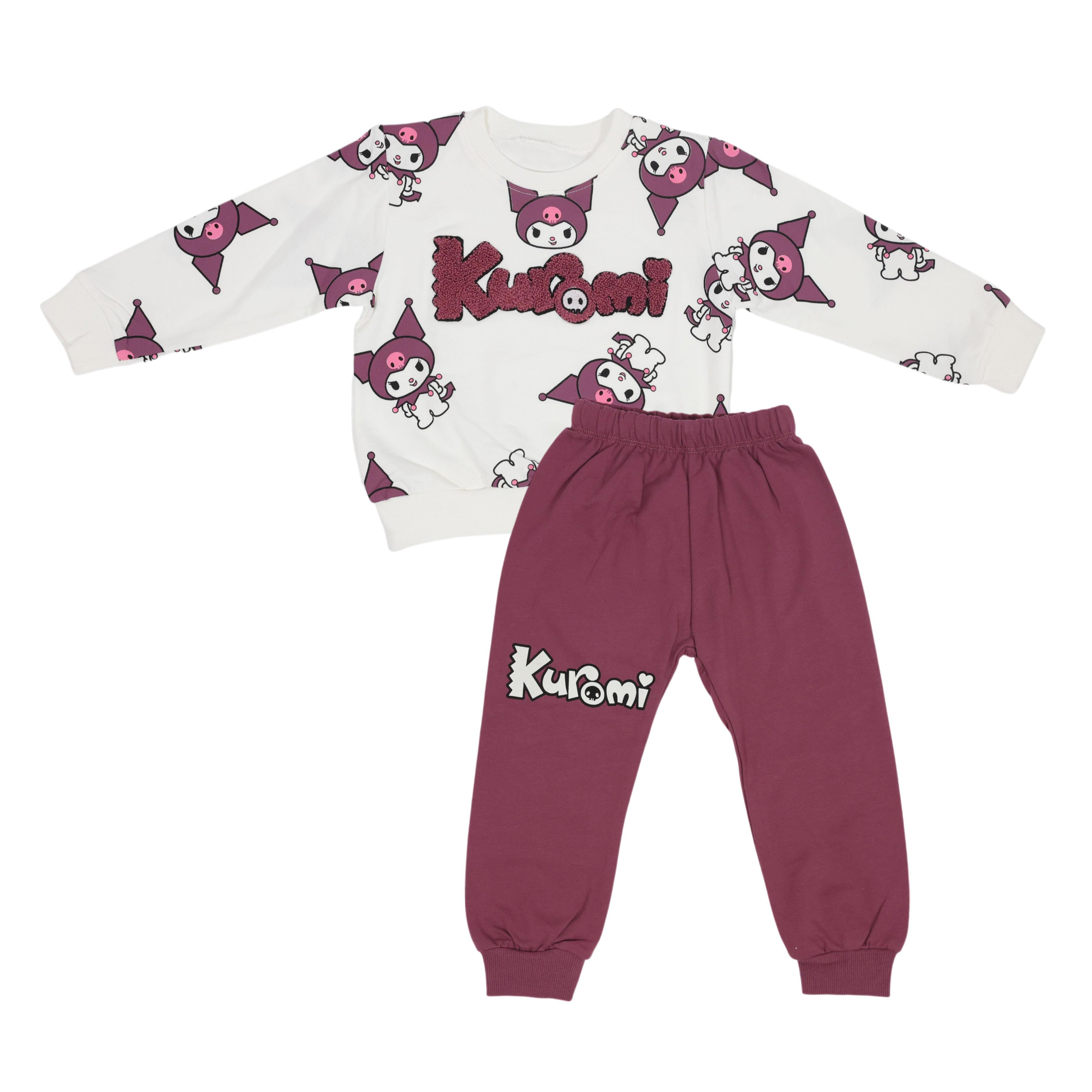 PijamalarMor Kuromi Baskılı 2'li Kız Pijama Takım