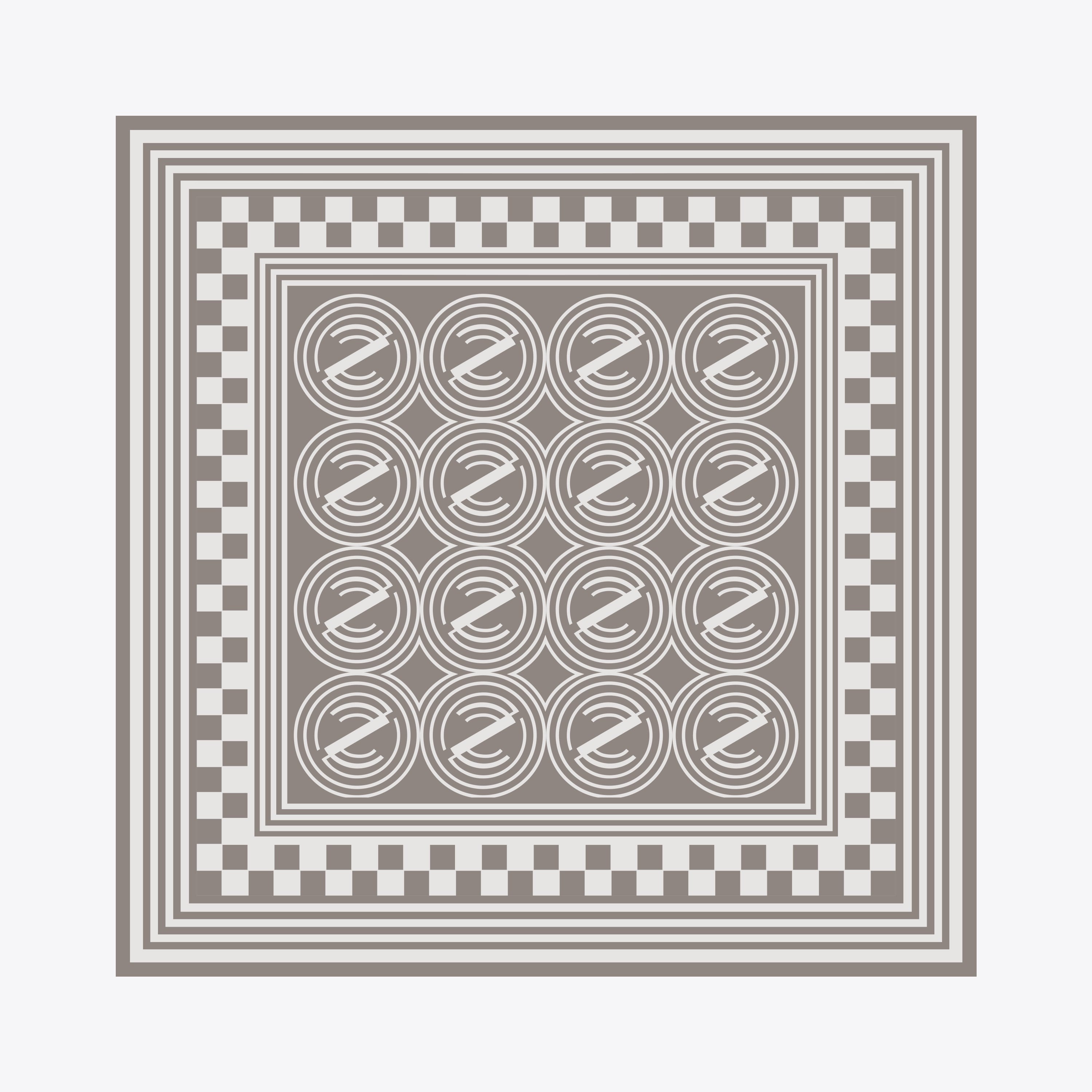 Geometri Desen İpek Twill Eşarp