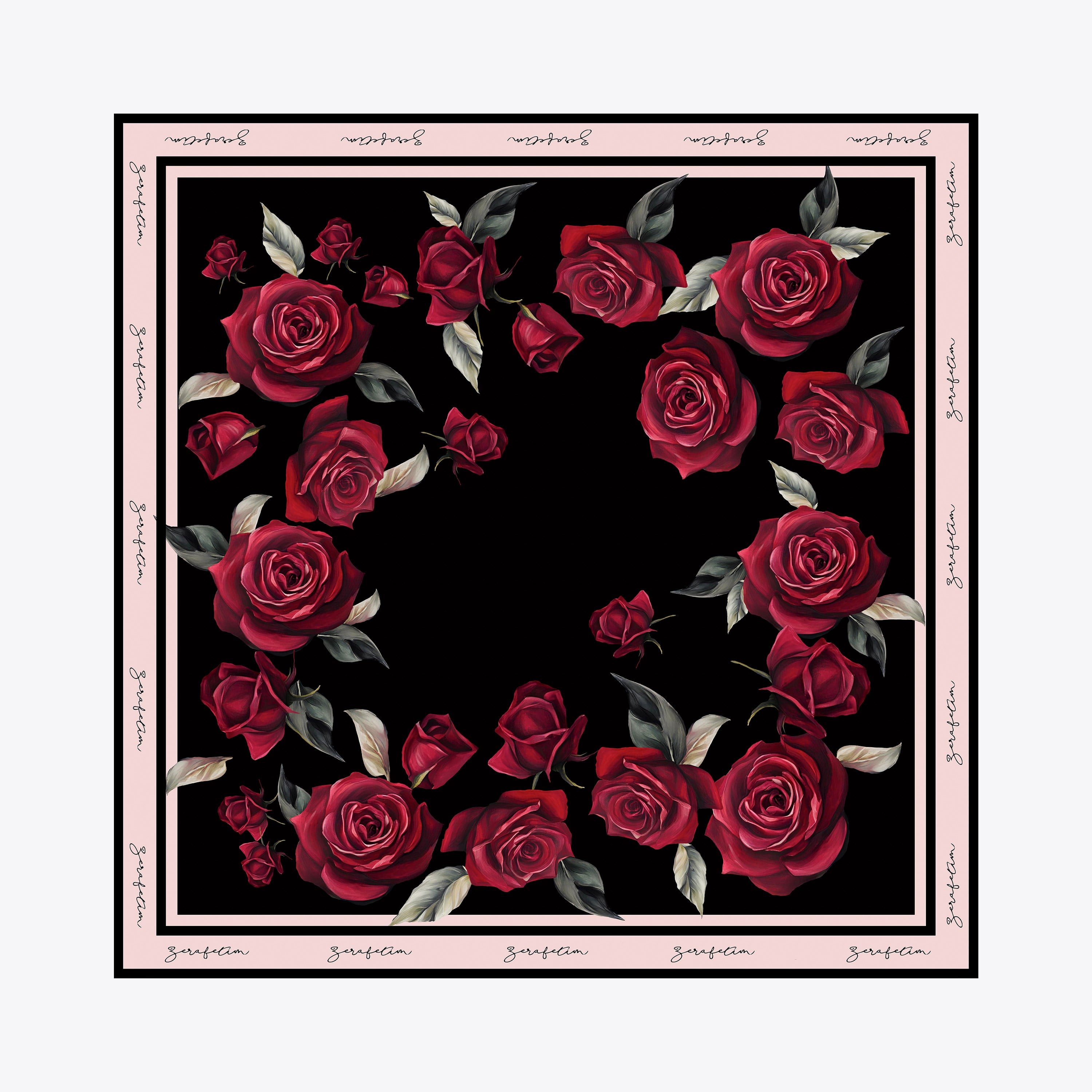 Rosalia Desen İpek Twill Eşarp