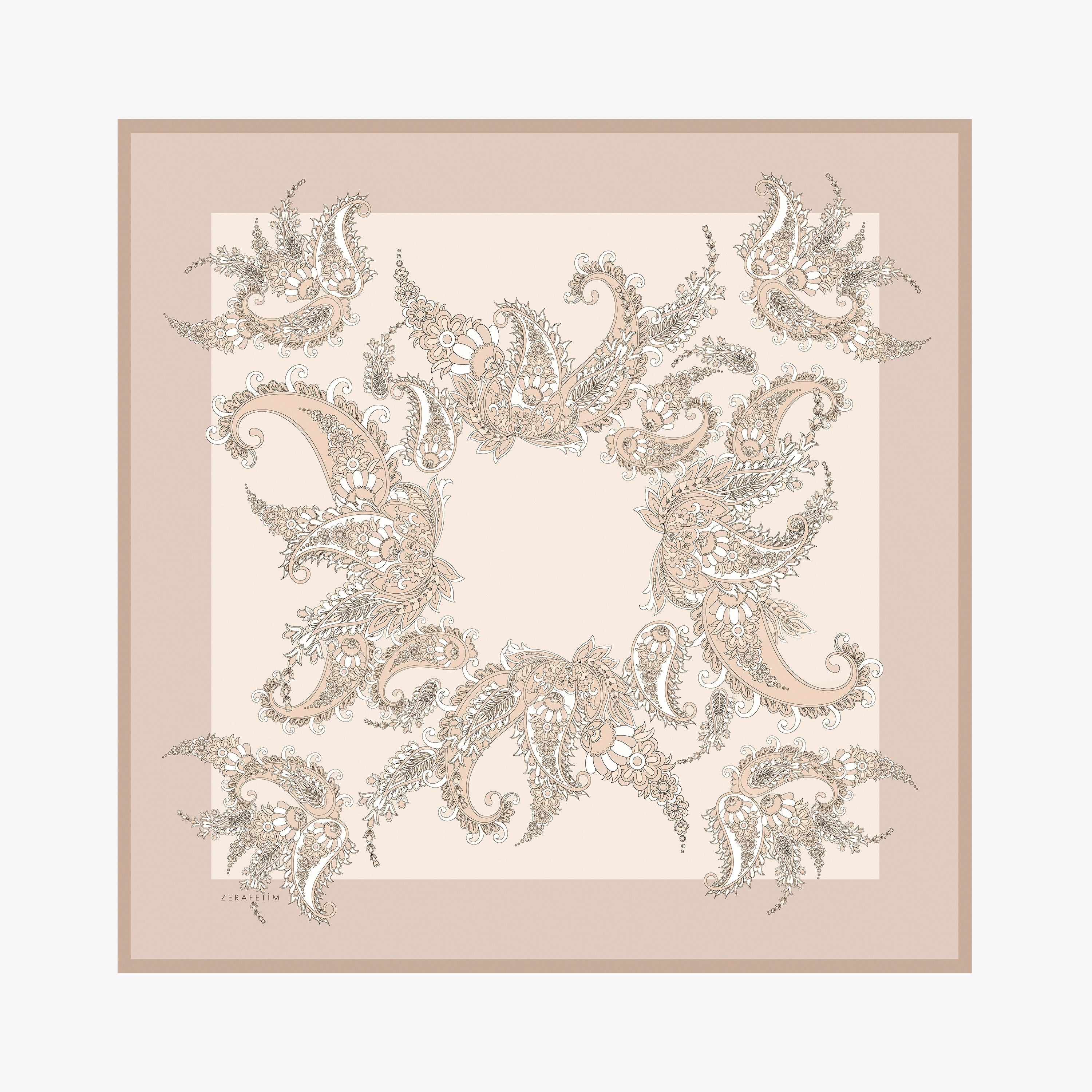 Shawl Desen İpek Twill Eşarp