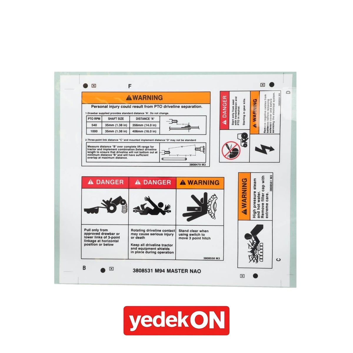 AGCO Dekoratif Etiket - Massey Ferguson | 3808531M94
