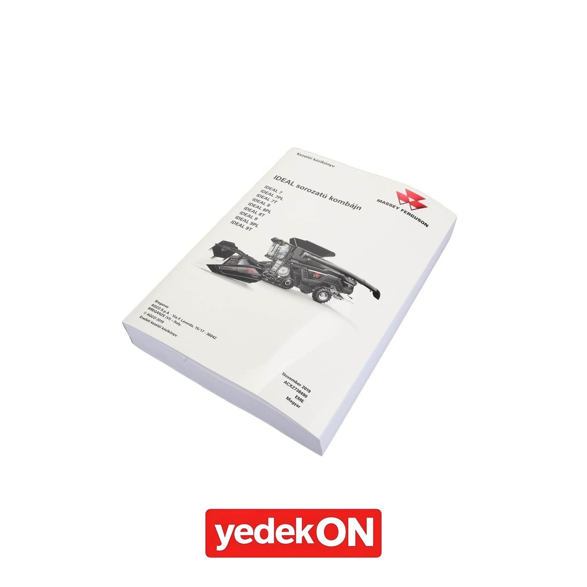 AGCO 7 / 8 / 9 IDEAL Kombine Kullanım Kılavuzu - Massey Ferguson / Fendt / Valtra | ACX2738490