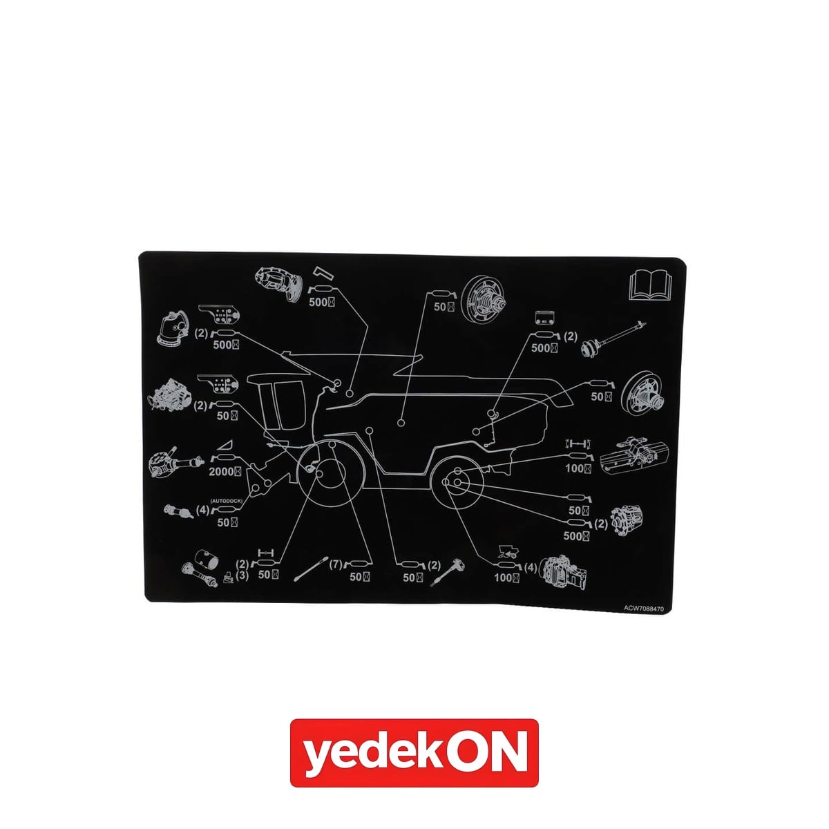 AGCO Yağlama Etiketi - Massey Ferguson / Fendt / Valtra | ACW7088470