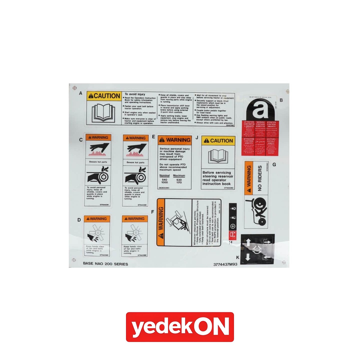 AGCO Dekoratif Etiket - Massey Ferguson | 3774437M93