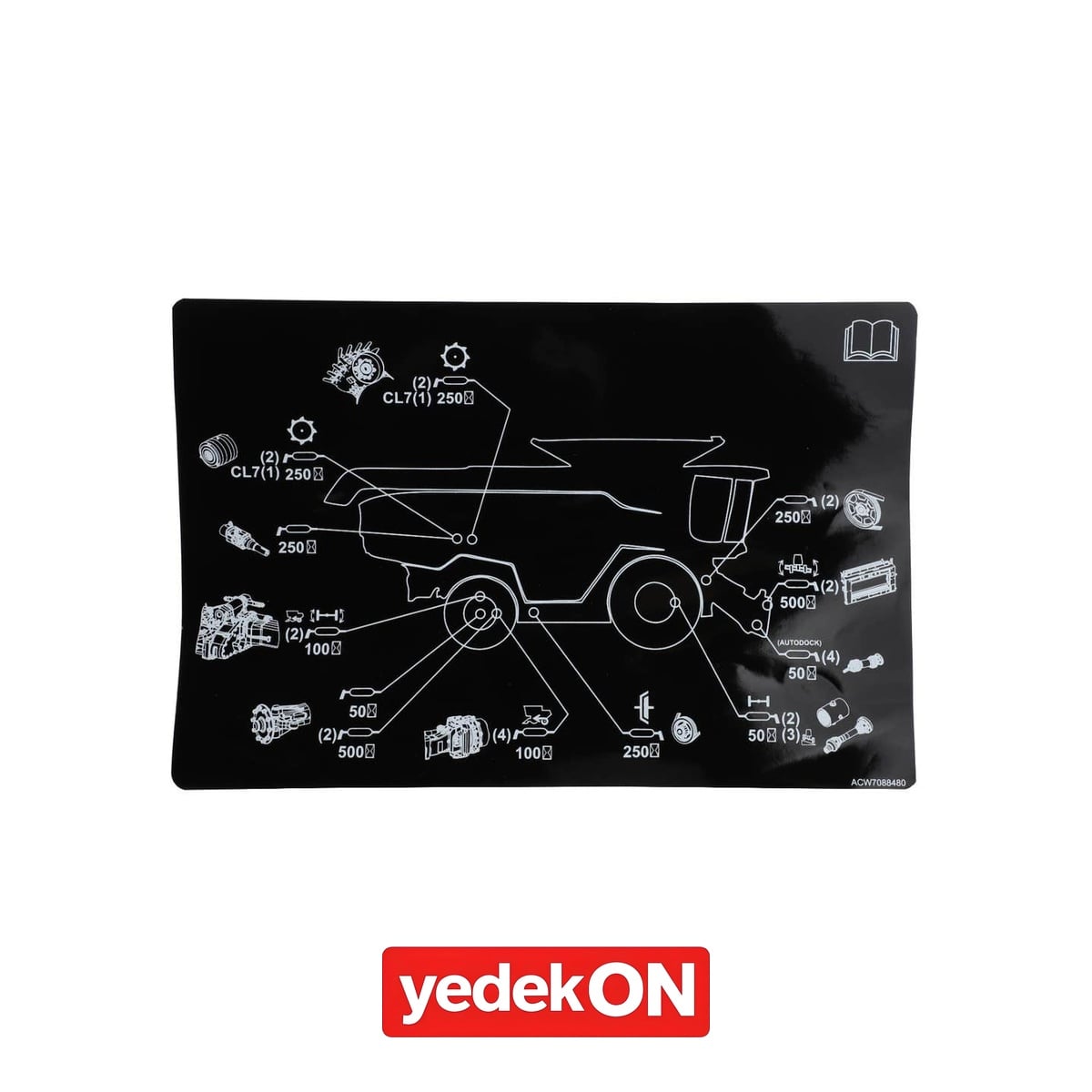 AGCO Yağlama Etiketi - Massey Ferguson / Fendt / Valtra | ACW7088480