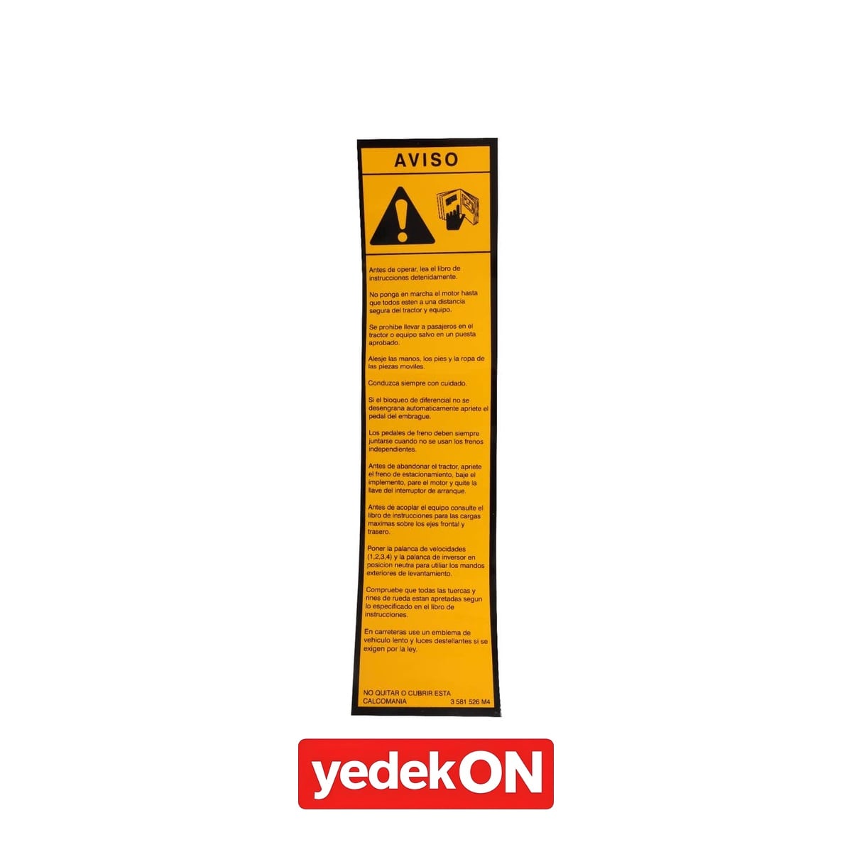 AGCO Dekoratif Etiket - Massey Ferguson | 3581526M4