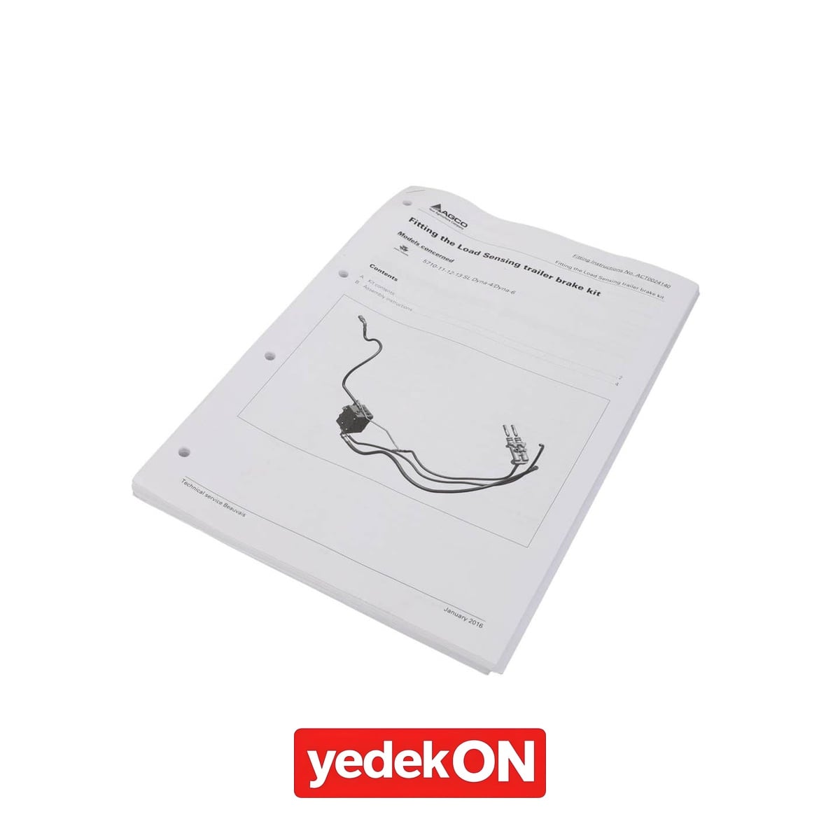 AGCO Yük Algılama Bağlantı Parçası Fren Kiti - Massey Ferguson / Fendt / Valtra | ACT0024140