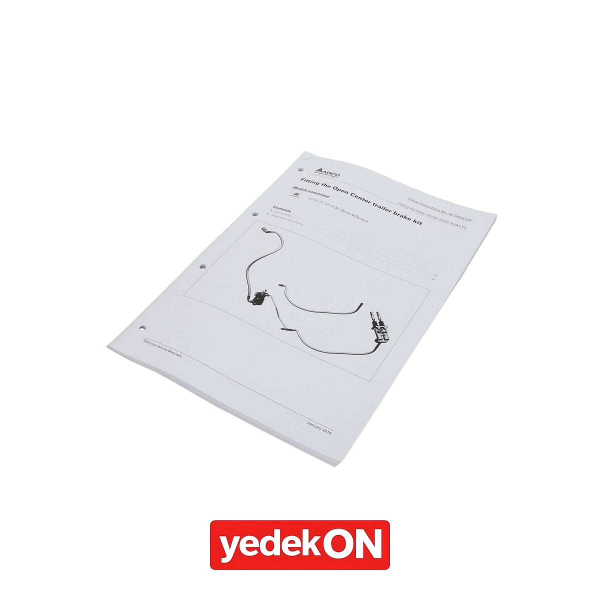 AGCO Açık Merkezi Yükleyici Boru Kiti - Massey Ferguson / Fendt / Valtra | ACT002413A