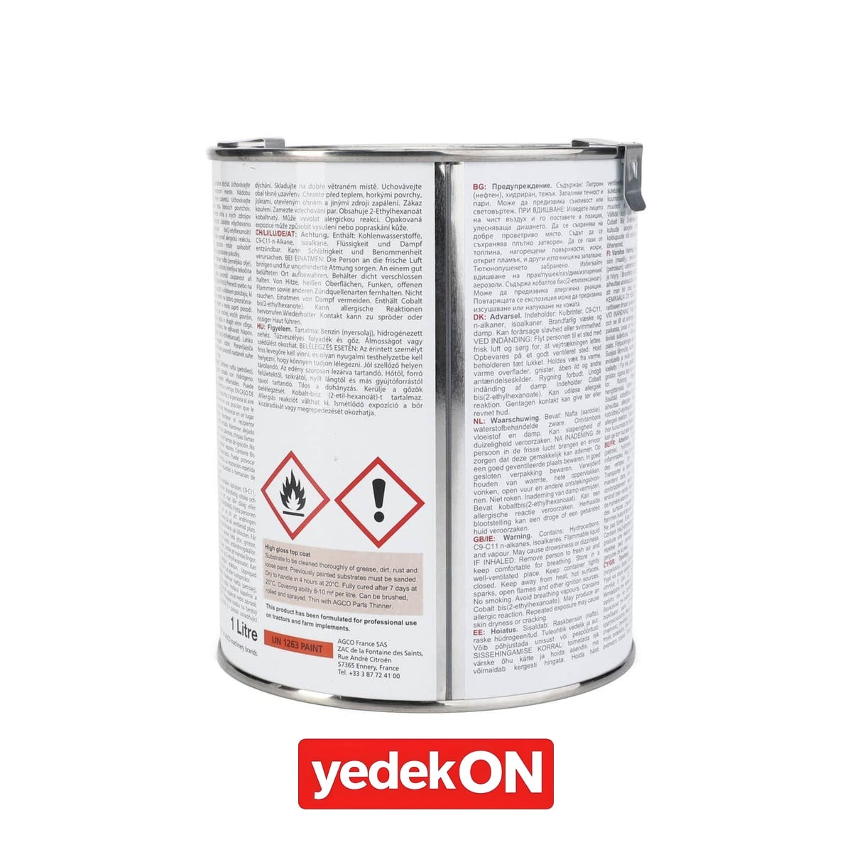 AGCO IDEAL Mat Siyah 1L Boya - Massey Ferguson | 3930345M5